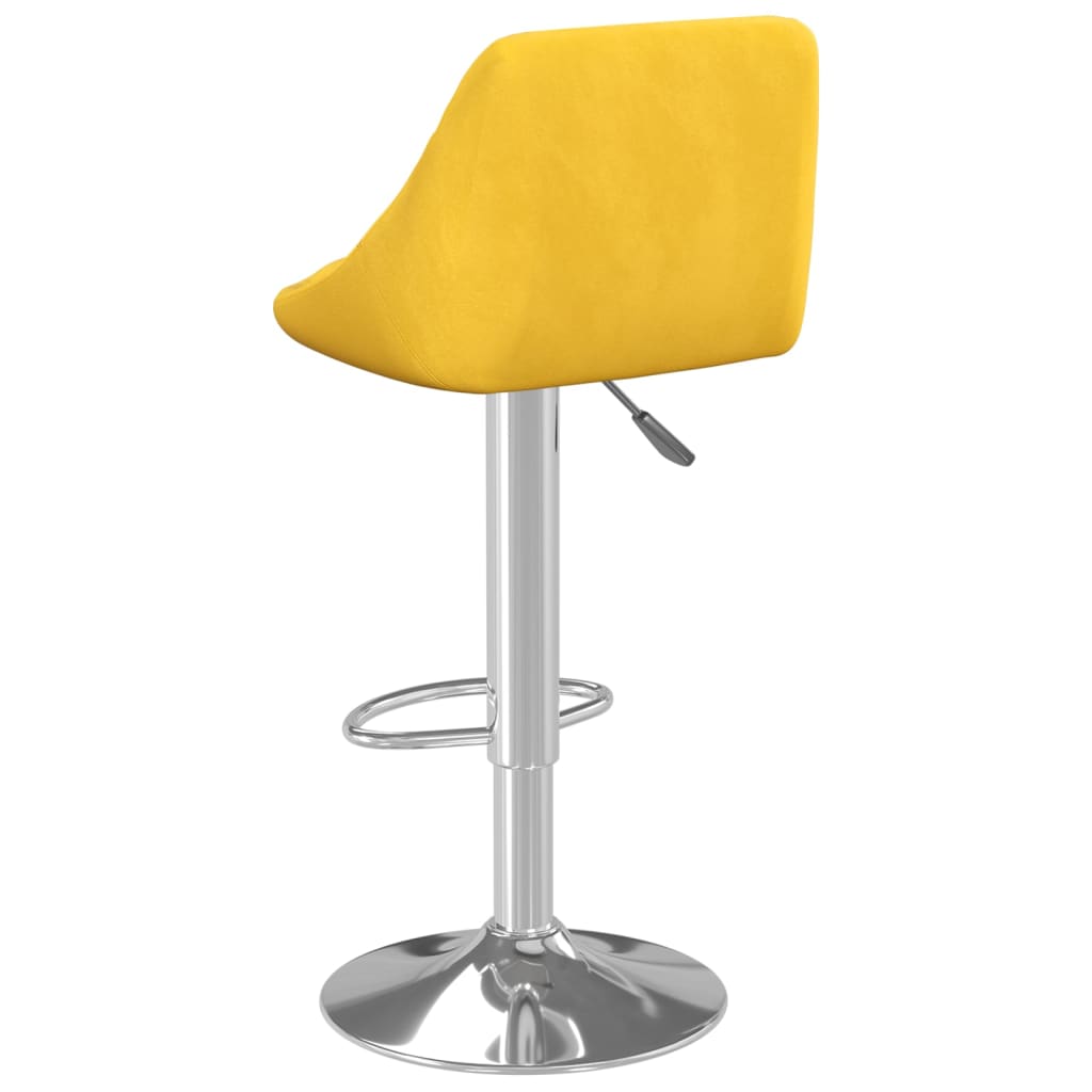 vidaXL Bancos de bar 2 pcs veludo amarelo mostarda