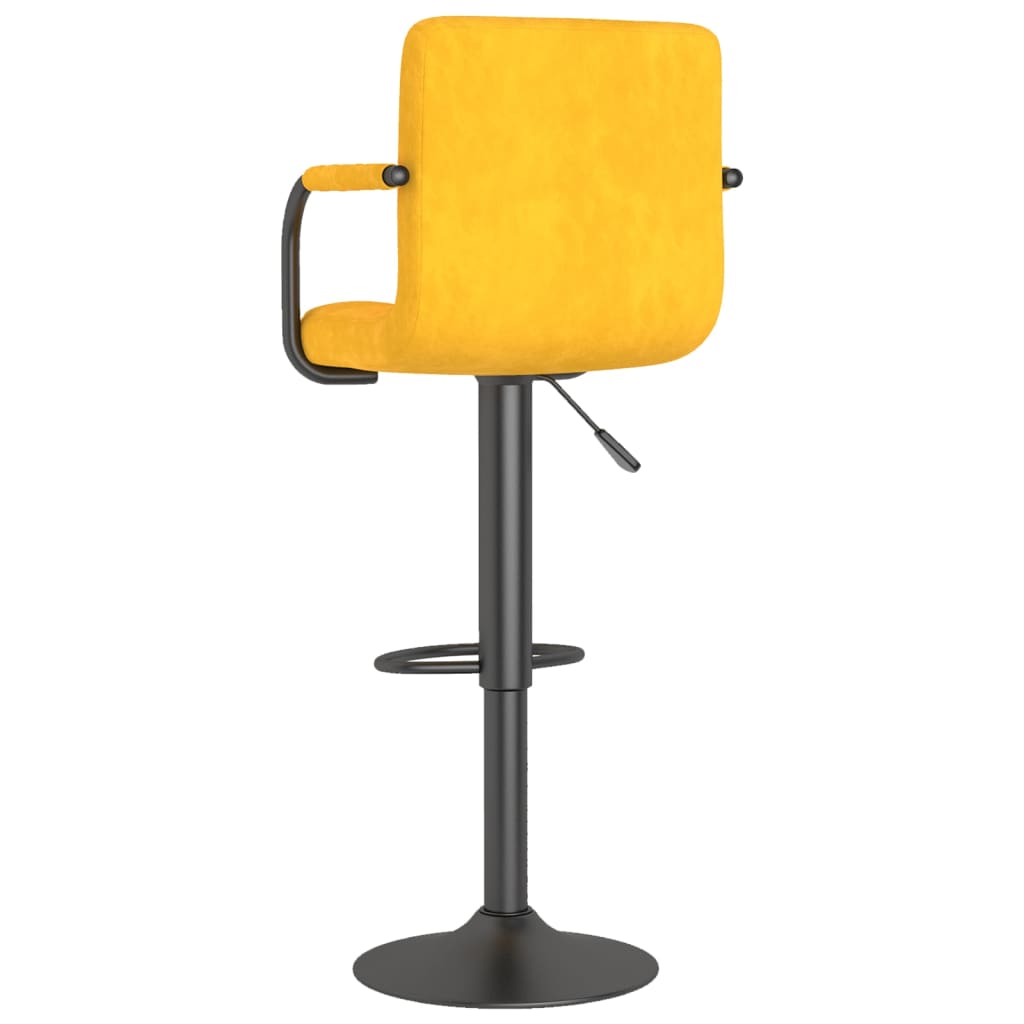 vidaXL Bancos de bar 2 pcs veludo amarelo mostarda