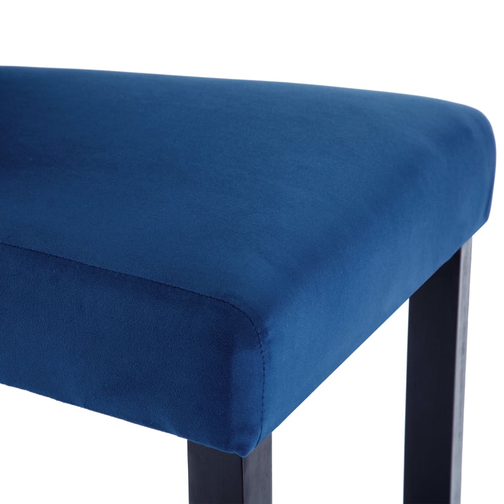 vidaXL Cadeiras de jantar 2 pcs veludo azul-escuro