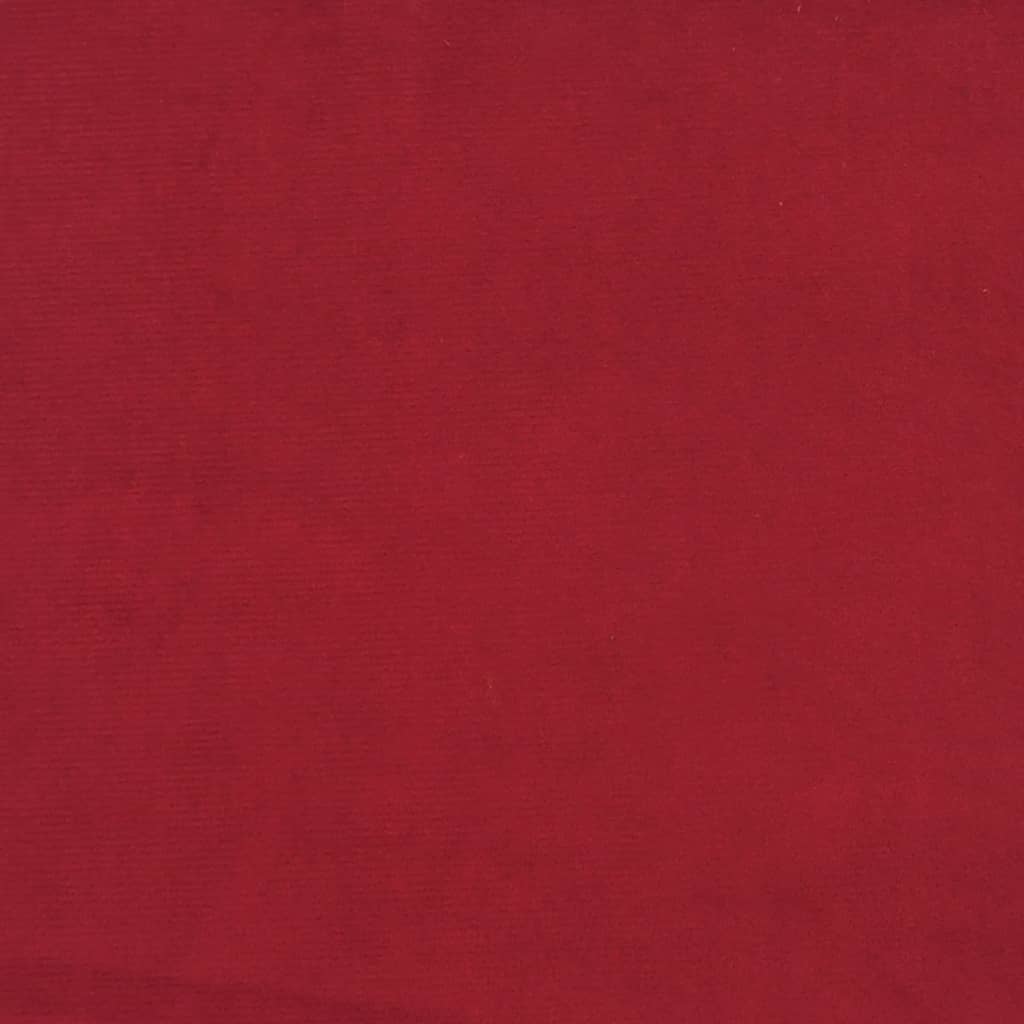 vidaXL Cadeira de baloiço com banco veludo vermelho tinto