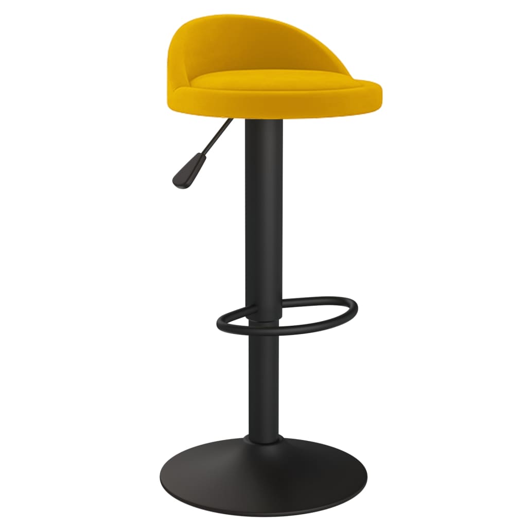 vidaXL Bancos de bar 2 pcs veludo amarelo