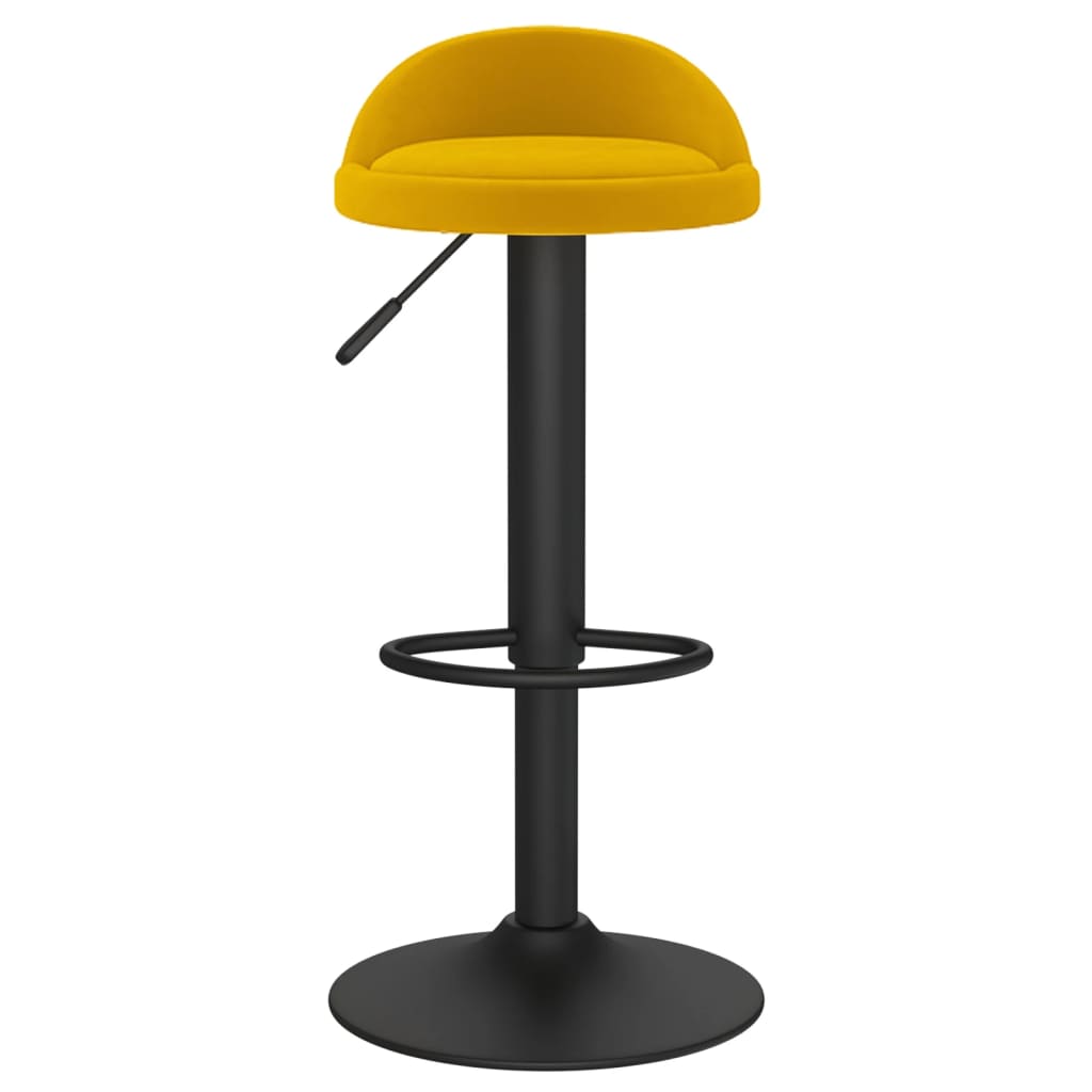 vidaXL Bancos de bar 2 pcs veludo amarelo