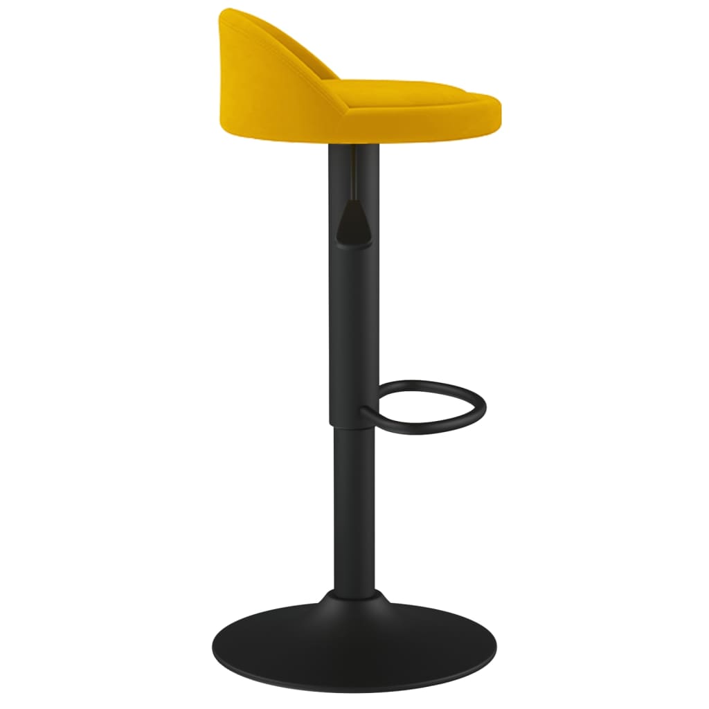 vidaXL Bancos de bar 2 pcs veludo amarelo