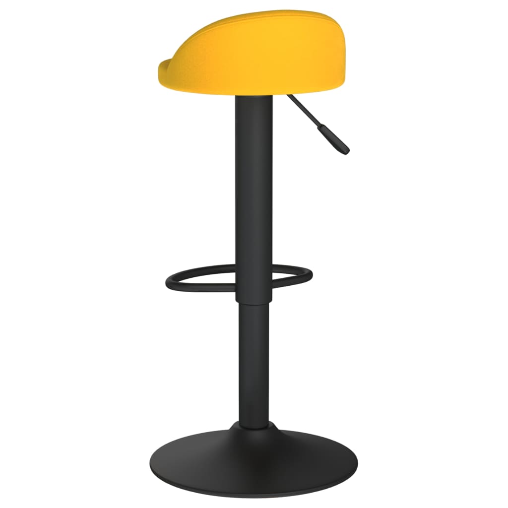 vidaXL Bancos de bar 2 pcs veludo amarelo