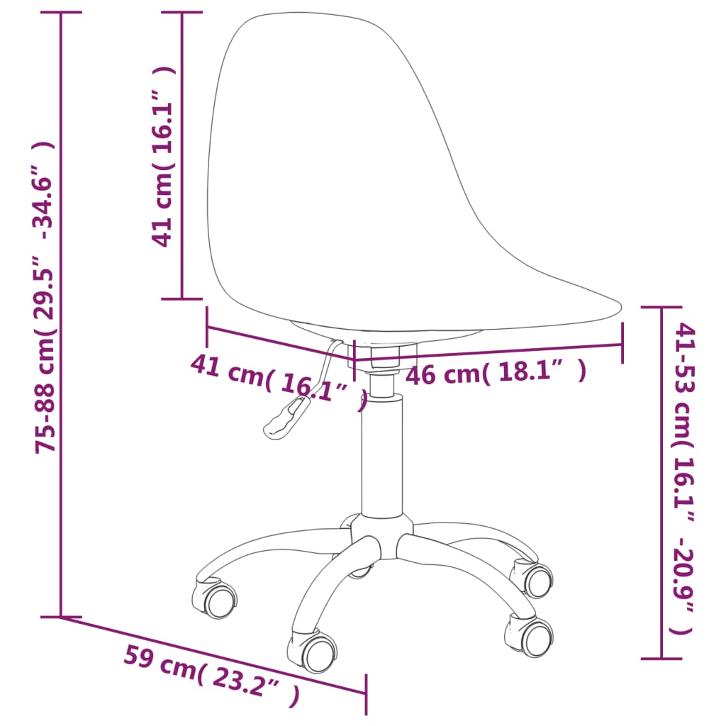 vidaXL Cadeiras de jantar giratórias 4 pcs PP cinzento-claro