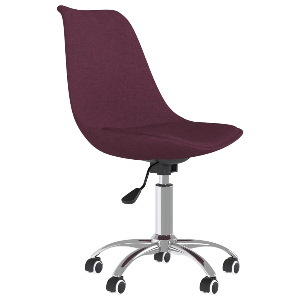 vidaXL Cadeiras de jantar giratórias 2 pcs tecido roxo