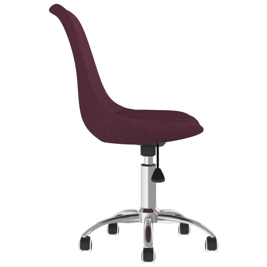 vidaXL Cadeiras de jantar giratórias 2 pcs tecido roxo