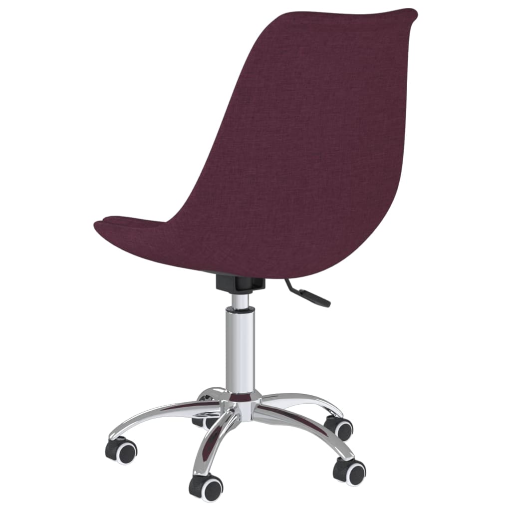 vidaXL Cadeiras de jantar giratórias 2 pcs tecido roxo