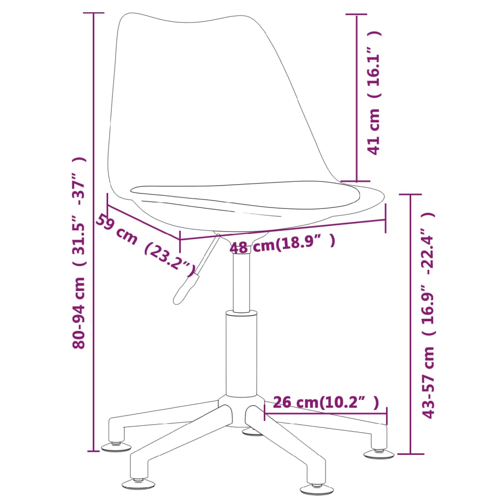 vidaXL Cadeiras de jantar giratórias 6 pcs tecido cinzento-claro