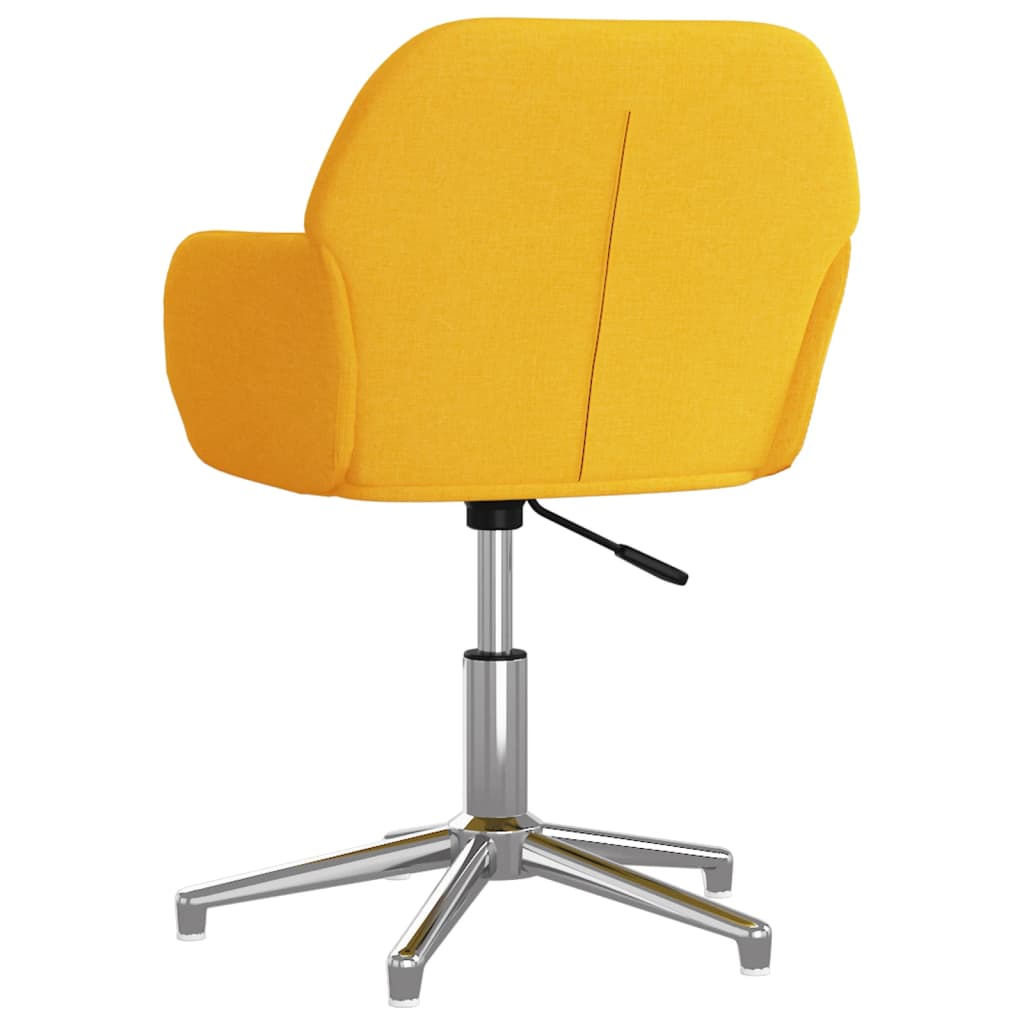 vidaXL Cadeiras de jantar giratórias 2 pcs tecido amarelo mostarda