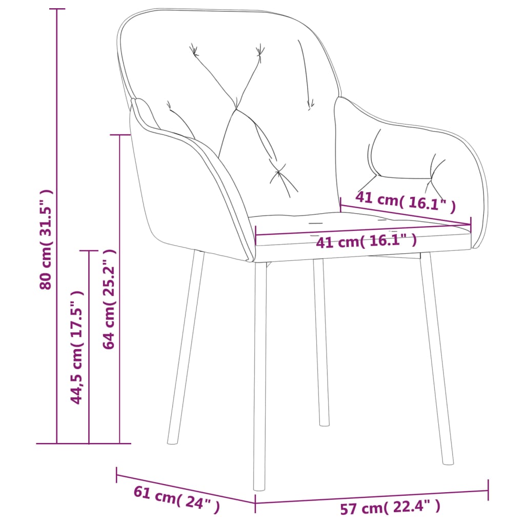 vidaXL Cadeiras de jantar 2 pcs veludo preto