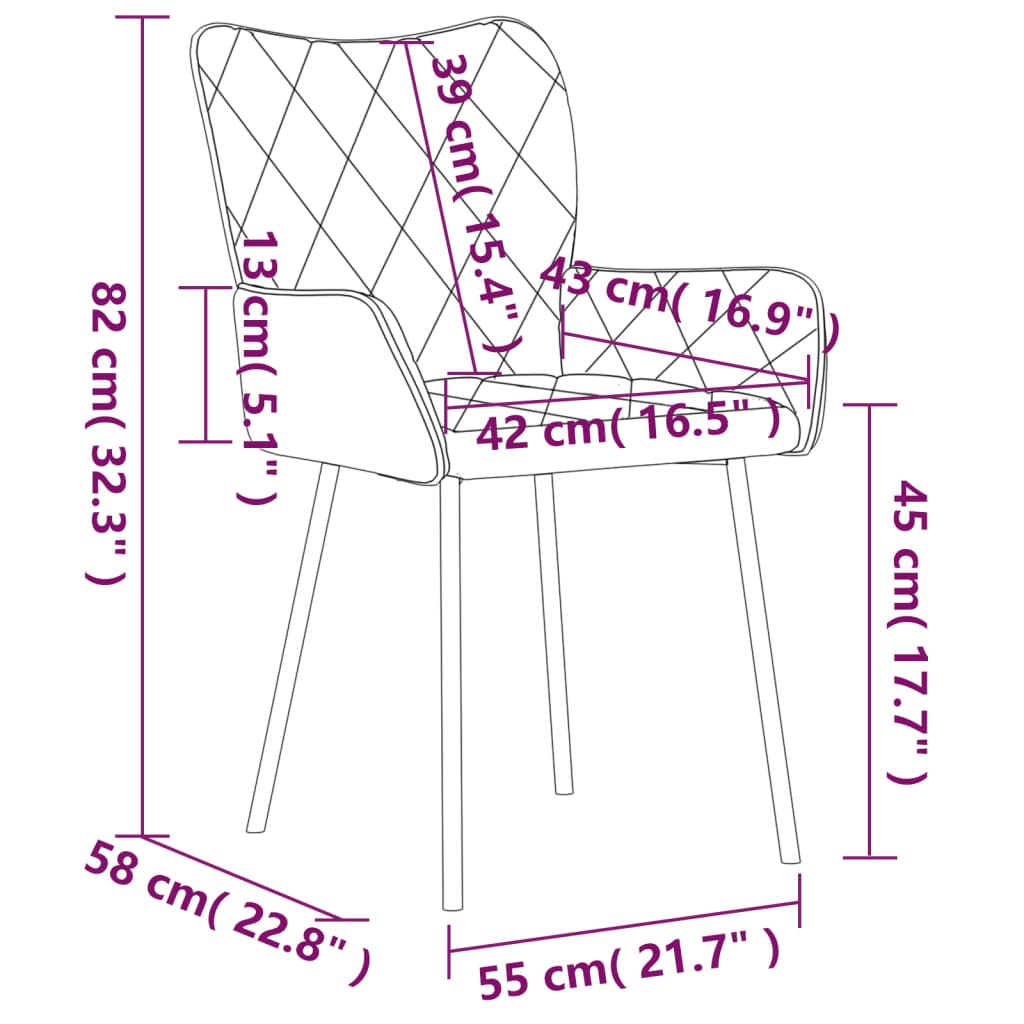 vidaXL Cadeiras de jantar 2 pcs tecido cinzento-escuro