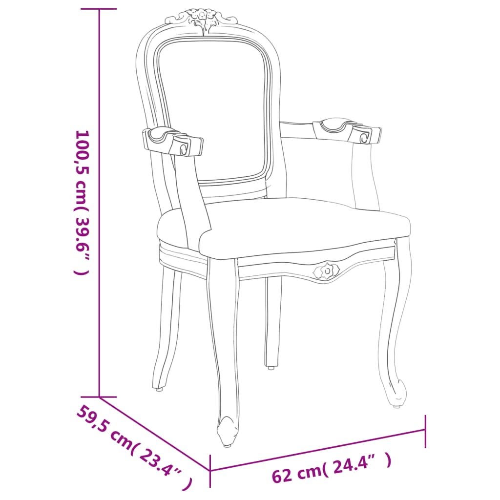 vidaXL Cadeira de jantar 62x59,5x100,5 cm tecido cinzento-escuro