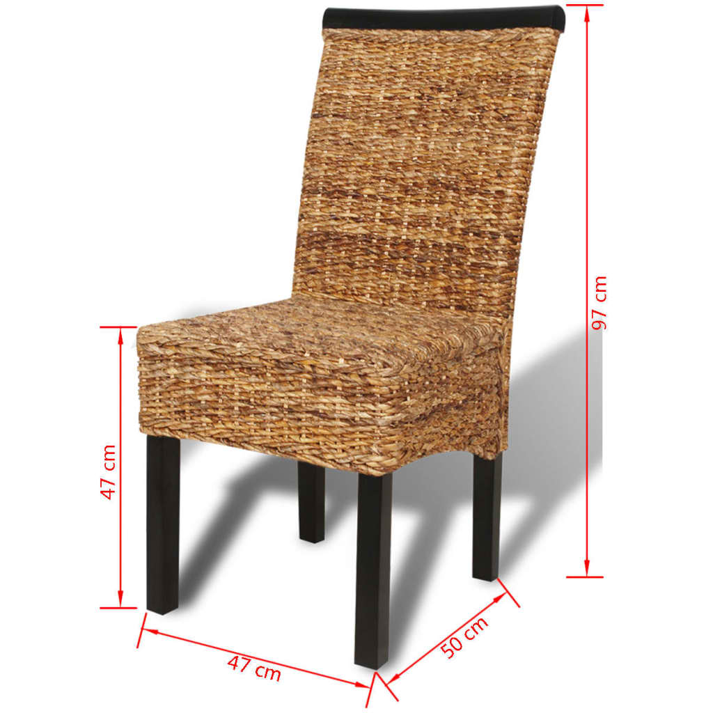 vidaXL Cadeiras de jantar 2 pcs abacá e madeira de mangueira maciça