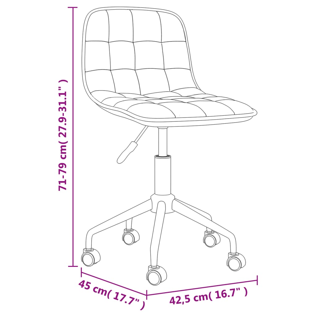 vidaXL Cadeira de jantar giratória 2 pcs veludo cinzento-escuro