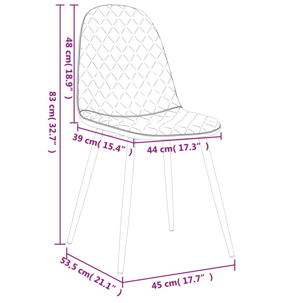 vidaXL Cadeiras de jantar 2 pcs veludo amarelo mostarda