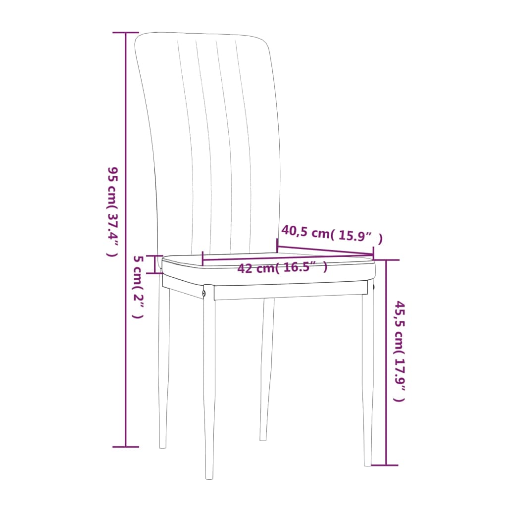 vidaXL Cadeiras de jantar 4 pcs veludo cinzento-escuro