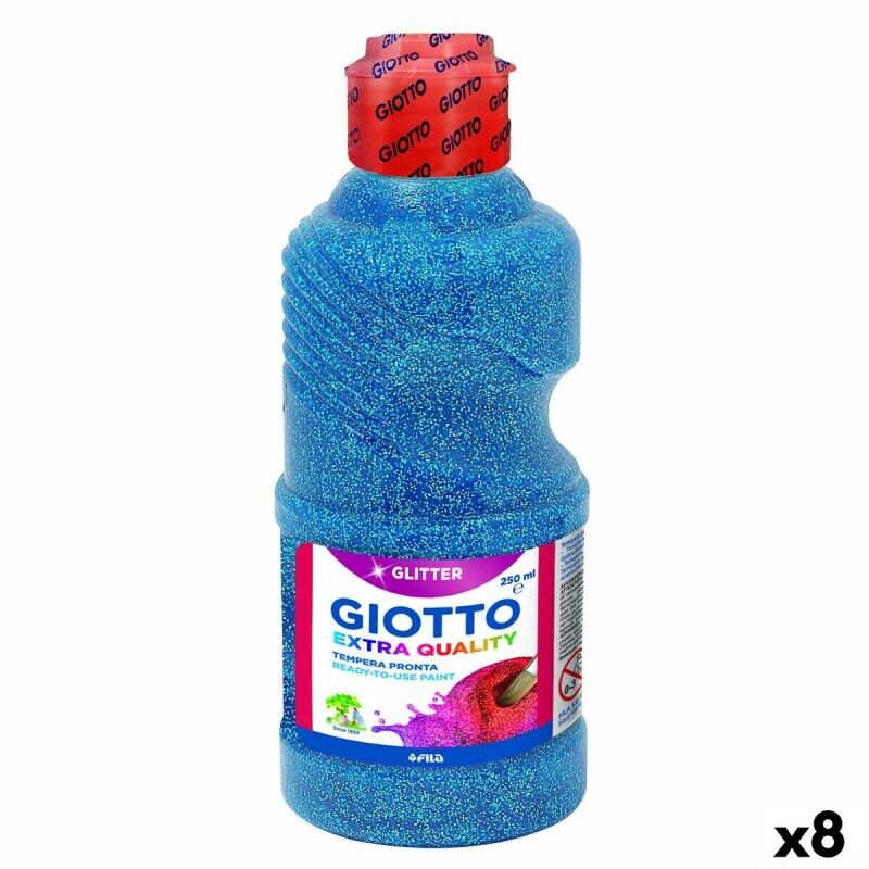 Giotto|Têmpera Giotto Glitter Azul 250 ml (8 Unidades) Giotto|Têmpera Giotto Glitter Azul 250 ml (8 Unidades)