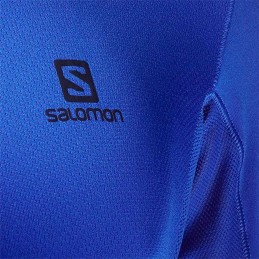 Camisola de Manga Curta Homem Salomon Agile Azul escuro