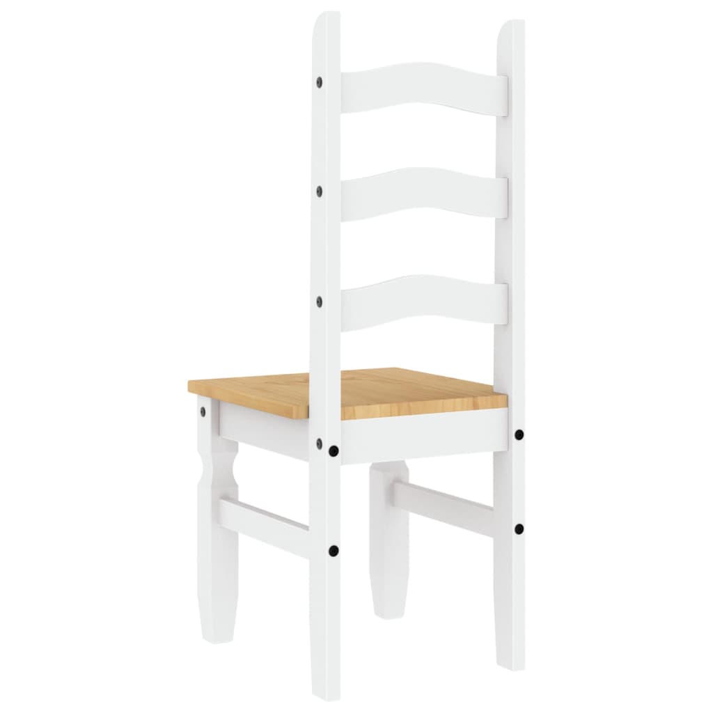 vidaXL Cadeiras de jantar 2 pcs Corona 42x47x107cm pinho maciço branco