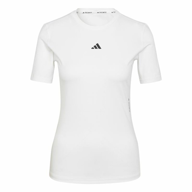 Camisola de Manga Curta Mulher Adidas Techfit Training Branco