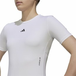 Camisola de Manga Curta Mulher Adidas Techfit Training Branco