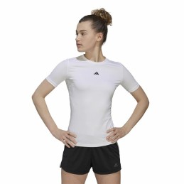 Camisola de Manga Curta Mulher Adidas Techfit Training Branco