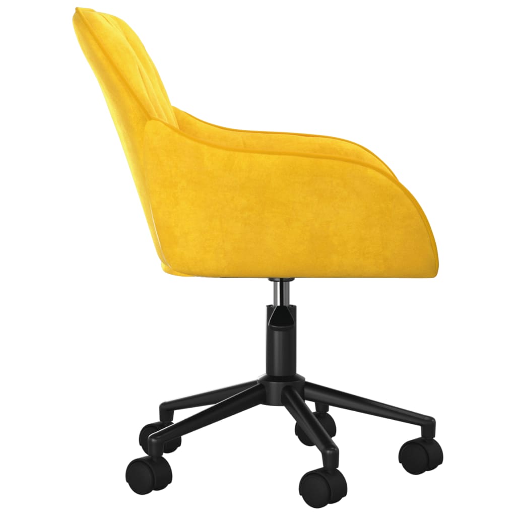 vidaXL Cadeiras de jantar giratórias 2 pcs veludo amarelo