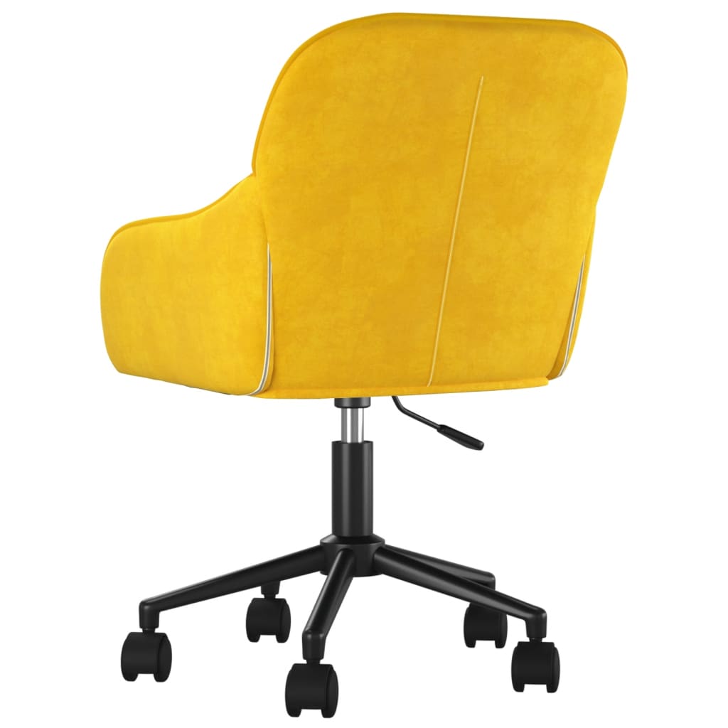 vidaXL Cadeiras de jantar giratórias 2 pcs veludo amarelo