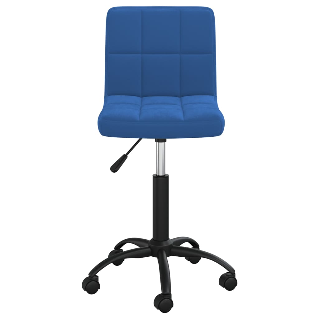 vidaXL Cadeiras de jantar giratórias 2 pcs veludo azul