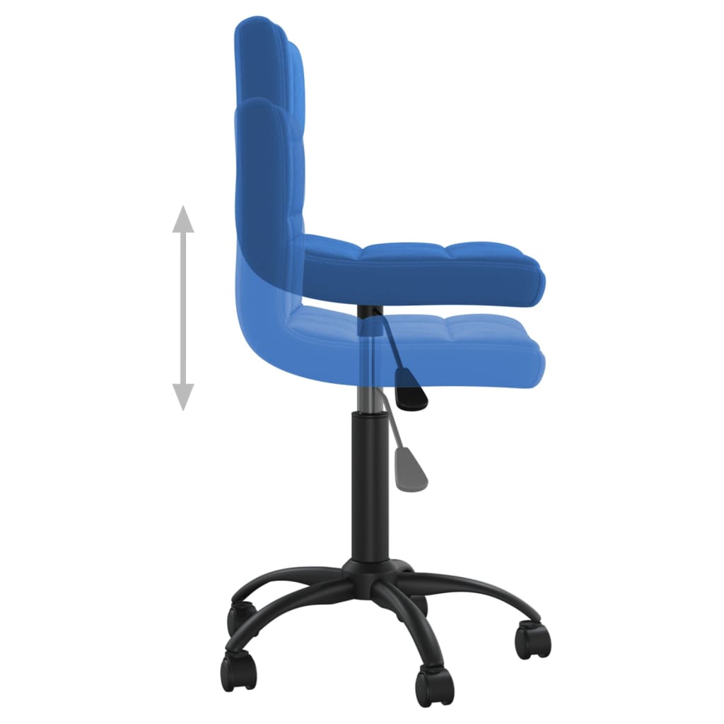 vidaXL Cadeiras de jantar giratórias 2 pcs veludo azul