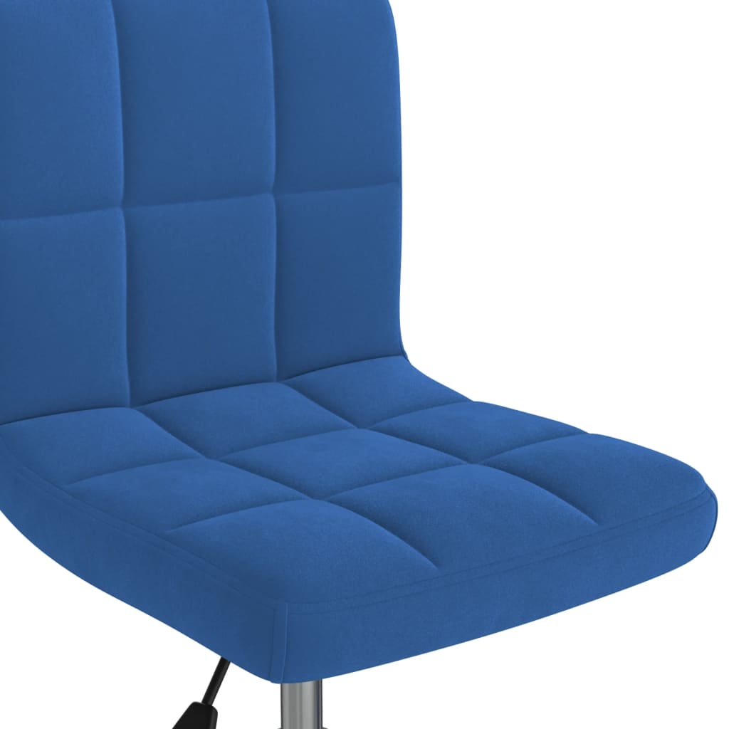 vidaXL Cadeiras de jantar giratórias 2 pcs veludo azul