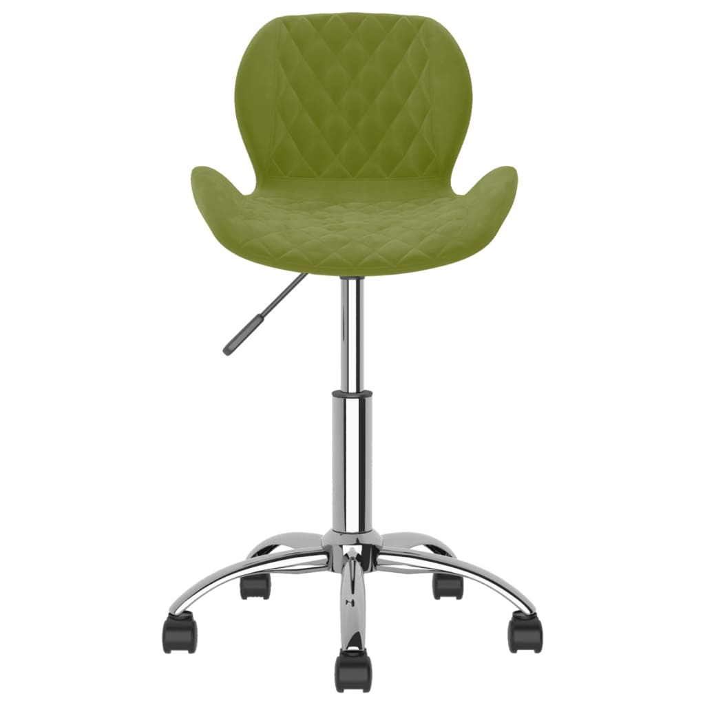 vidaXL Cadeiras de jantar giratórias 2 pcs veludo verde-claro