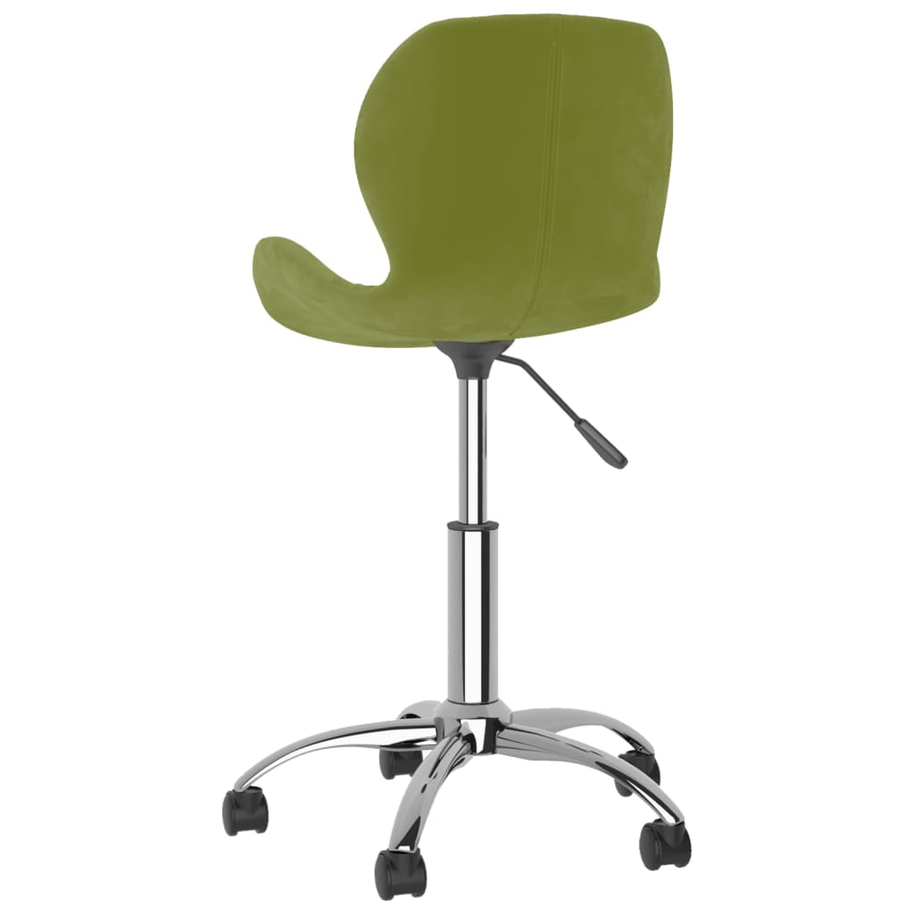 vidaXL Cadeiras de jantar giratórias 2 pcs veludo verde-claro