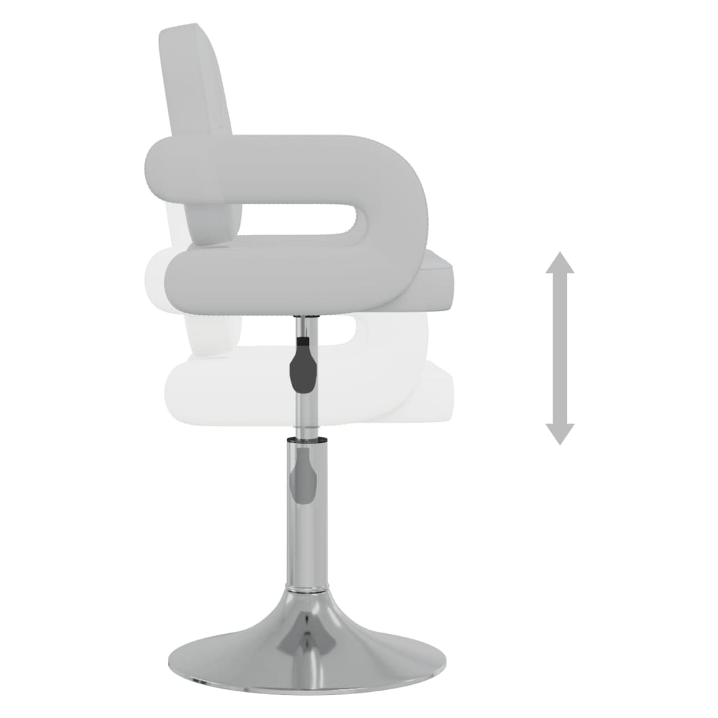 vidaXL Cadeiras de jantar giratórias 2 pcs couro artificial branco