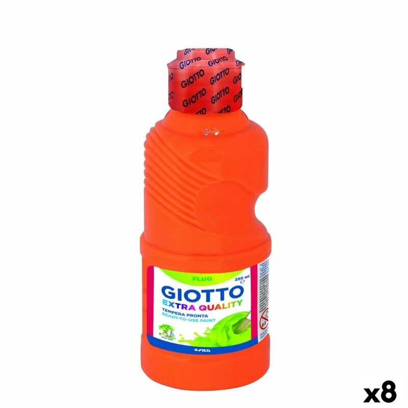 Giotto|Têmpera Giotto Fluo Laranja 250 ml (8 Unidades) Giotto|Têmpera Giotto Fluo Laranja 250 ml (8 Unidades)