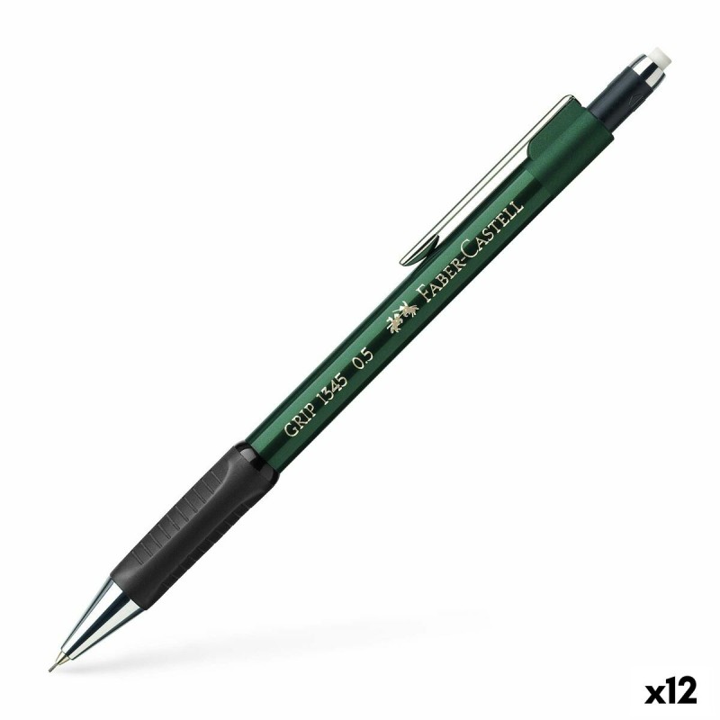 Porta-minas Faber-Castell Grip 1345 Verde 0,5 mm (12 Unidades)