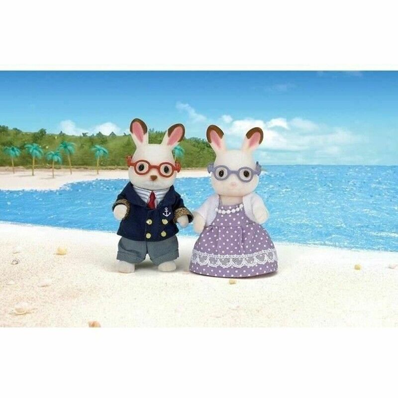 Sylvanian Families|Figuras de Ação Sylvanian Families 5190 Grandparents Rabbit Chocolate