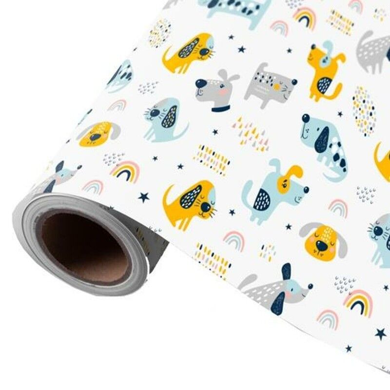 Wonder Wrapper|Papel de Embrulho Wonder Wrapper Multicolor Rolo 70 m Cão