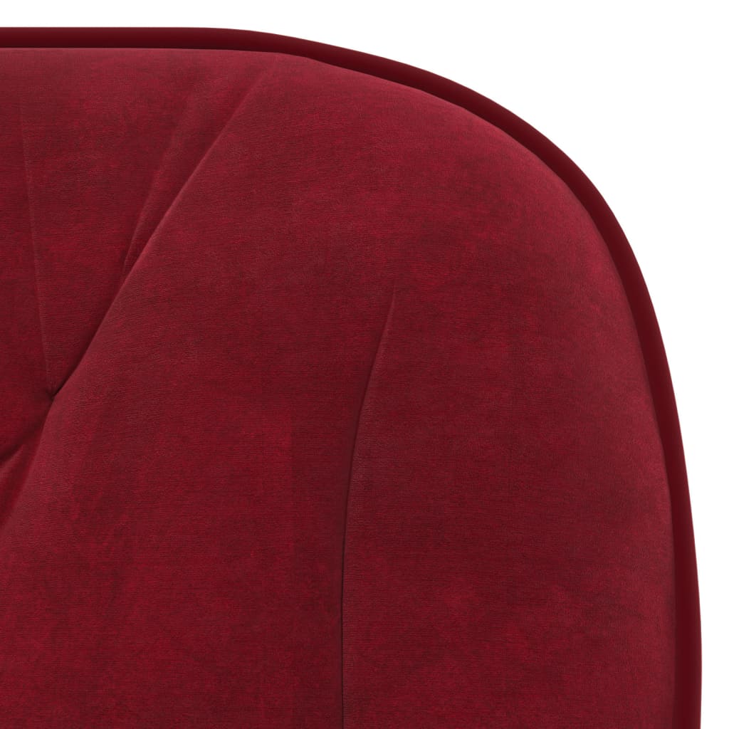 vidaXL Cadeiras de jantar giratórias 2 pcs veludo vermelho tinto