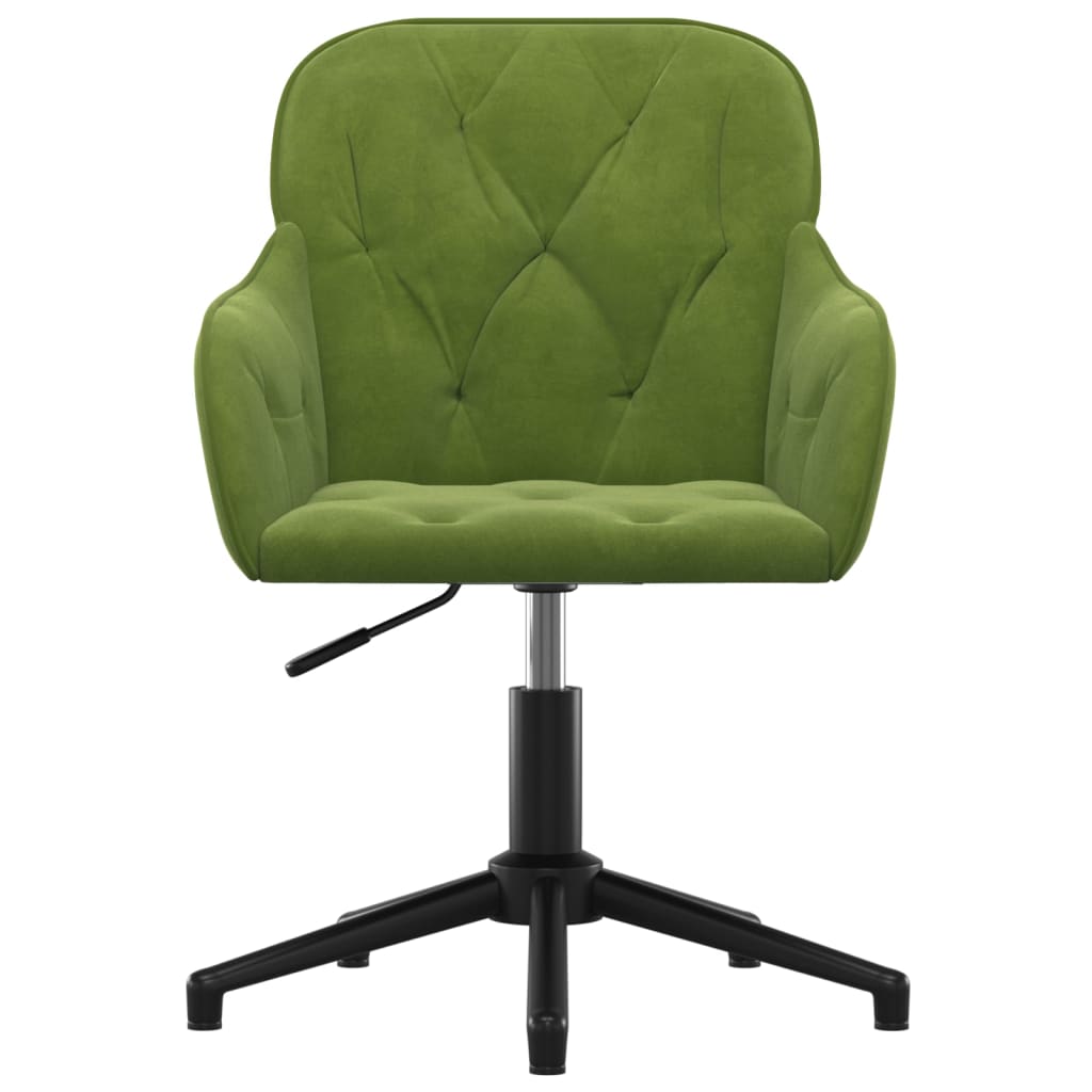 vidaXL Cadeiras de jantar giratórias 2 pcs veludo verde-claro