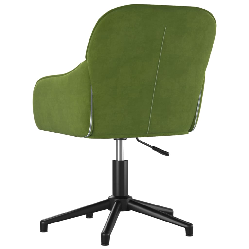 vidaXL Cadeiras de jantar giratórias 2 pcs veludo verde-claro