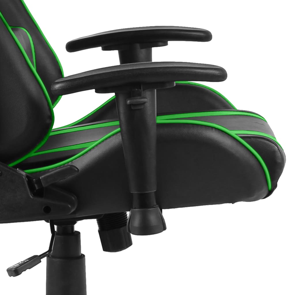 vidaXL Cadeira de gaming giratória PVC verde