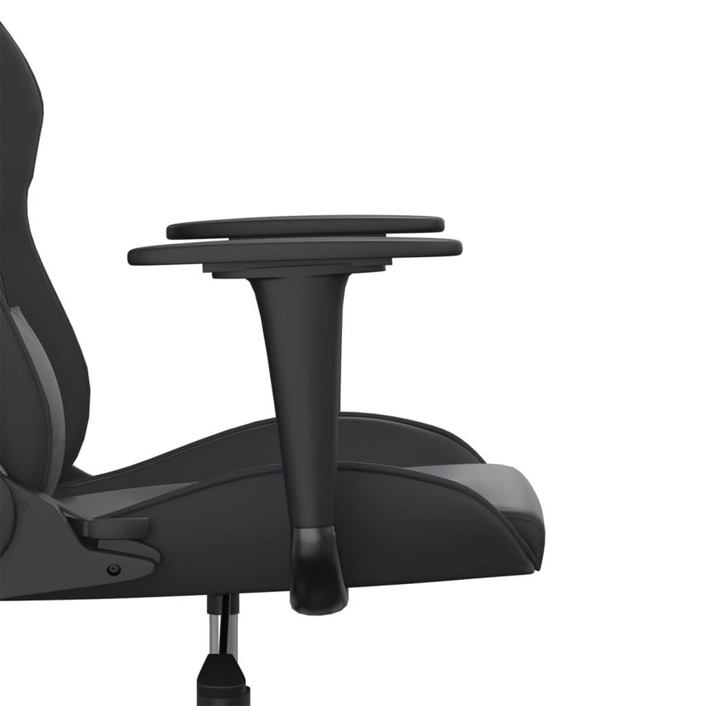 vidaXL Cadeira de gaming couro artificial preto