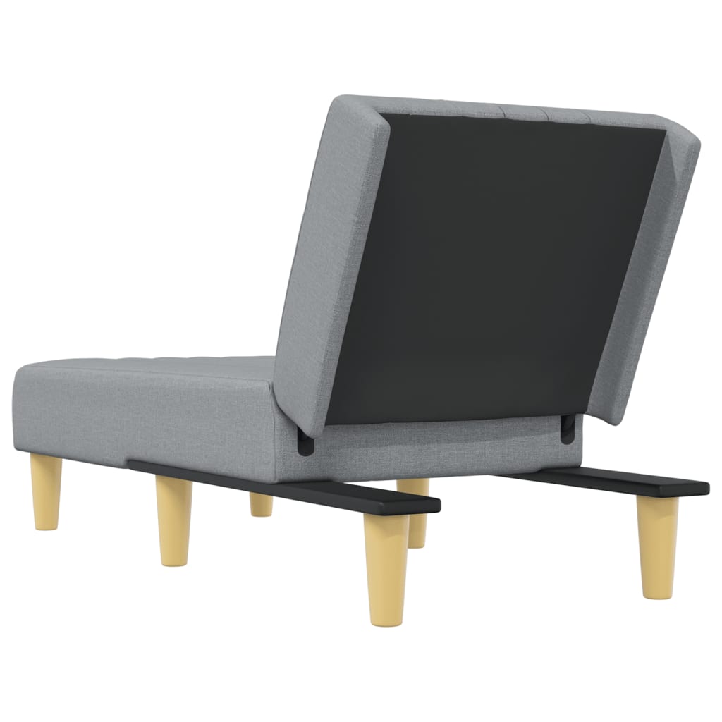 vidaXL Chaise longue tecido cinzento-claro