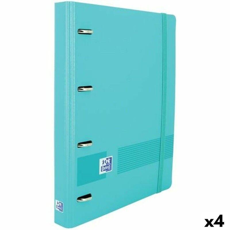Oxford|Pasta com argolas Oxford Live & Go Azul A4+ (4 Unidades) Oxford|Pasta com argolas Oxford Live & Go Azul A4+ (4 Unidades)