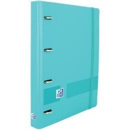 Oxford|Pasta com argolas Oxford Live & Go Azul A4+ (4 Unidades)