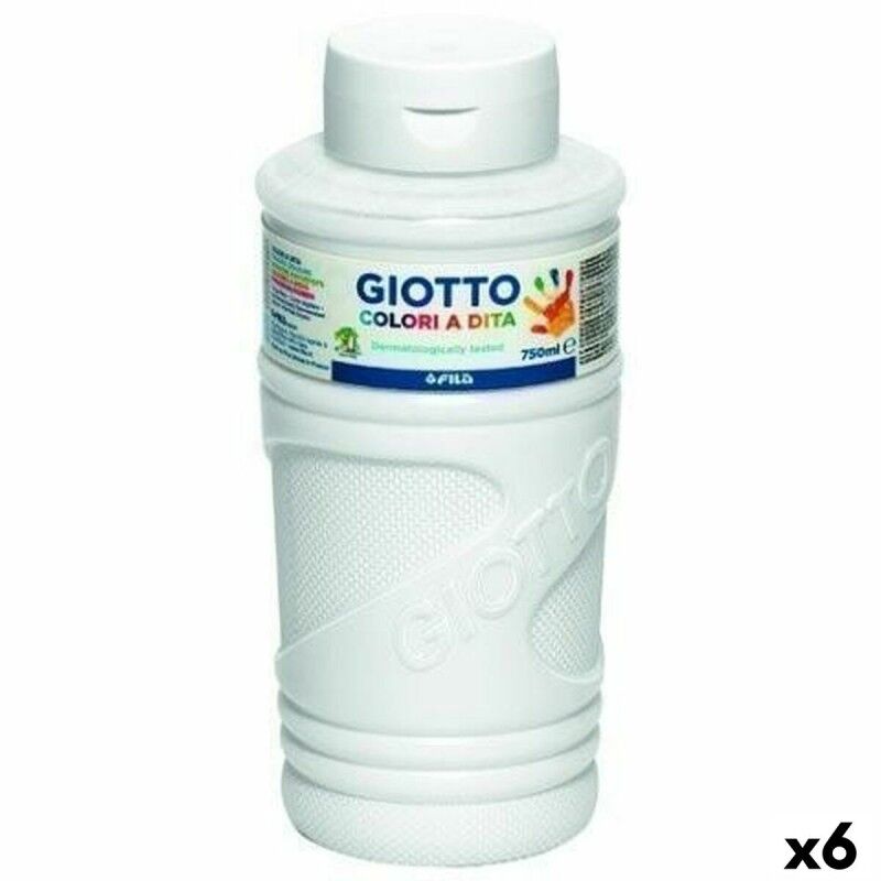 Giotto|Pintura de Dedos Giotto Branco 750 ml (6 Unidades)
