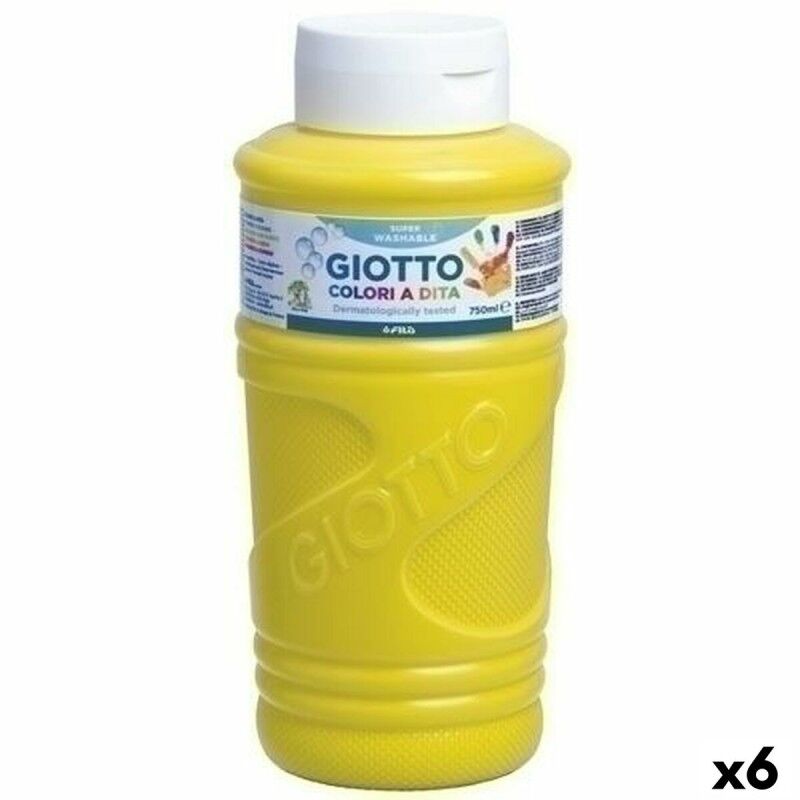 Giotto|Pintura de Dedos Giotto Amarelo 750 ml (6 Unidades)