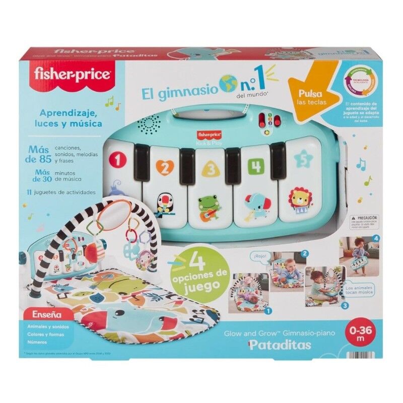 Fisher-Price|Tapete de jogos Fisher-Price Kick and Play Plástico Guizo Piano ES Fisher-Price|Tapete de jogos Fisher-Price Kick and Play Plástico Guizo Piano ES